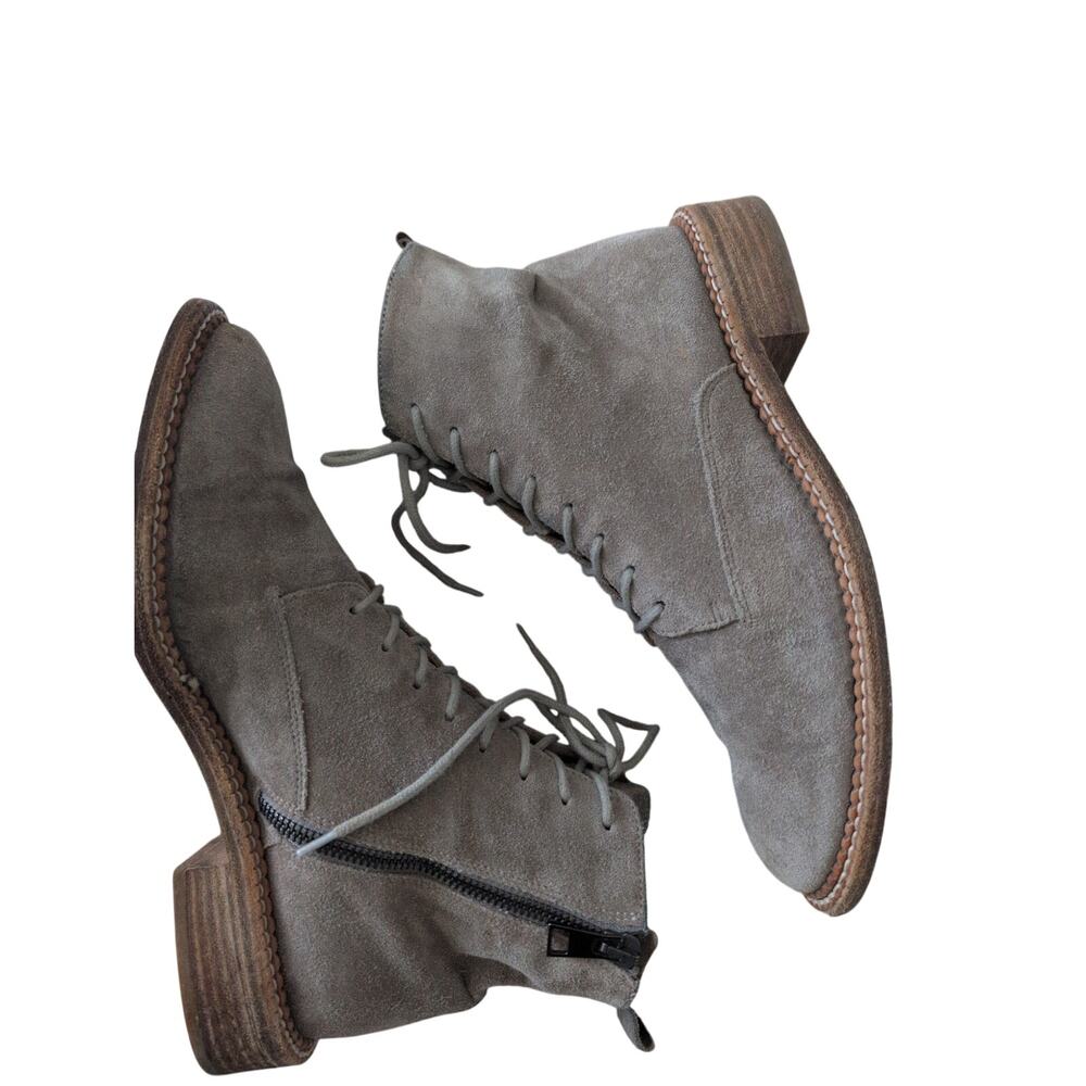 Vince Cabria Suede Combat Boots Lace Up size 7.5 - Picture 4 of 6
